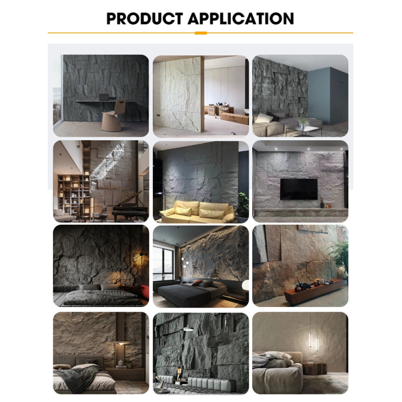 Hot Sell 1220*2440 Pu Stone Wall Panel Culture for Exterior Brick Background Decoration Polyurethane
