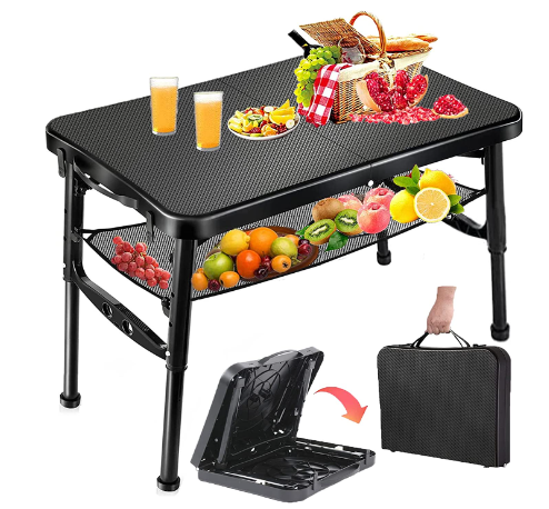 2023 Amazon Outdoor BBQ Party Patio Aluminum Portable Folding Camping Picnic Table