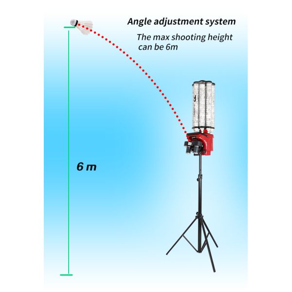 Máquina portátil do tiro do badminton das bolas do controlo a distância 180