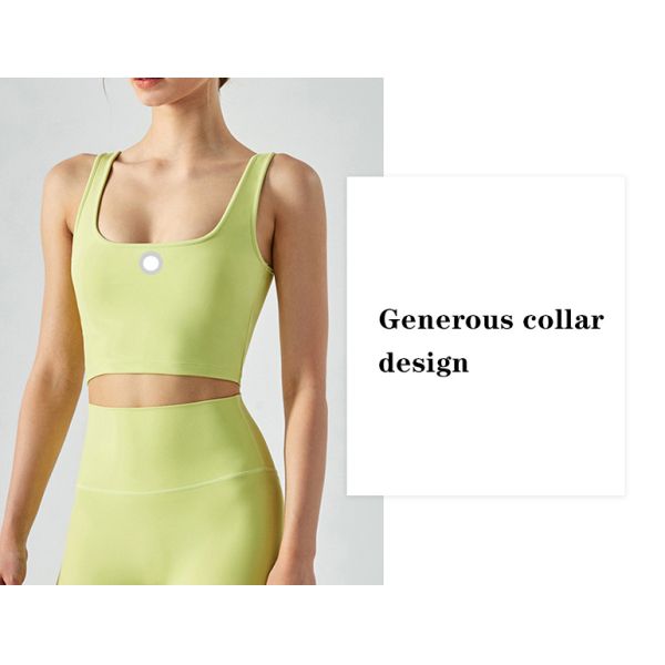 Hot Summer Square Neck Sports Bra Ladies Fitness Running Top Yoga Vest