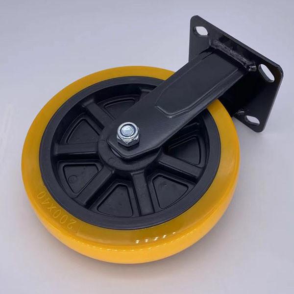Rigid Casters Wheel Heavy Duty Caster Wheel TPE Tread Castors 200mm