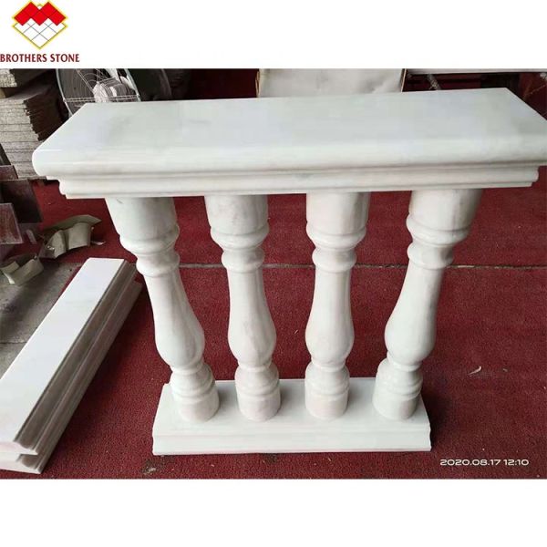 Standard or Customized Size White Onyx Marble Alabaster Stair Baluster for Luxury Homes