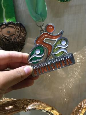 Translucence Color Custom Finisher Medals With Lanydard Environmental Friendly