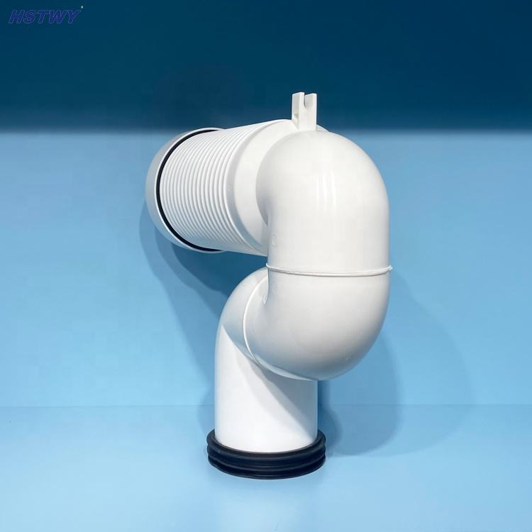 White PP Bathroom Pipe Connection Pipe Toilet Accessory Bathtub Pipe Drainage Water Trap
