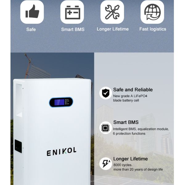 IP55 Home Energy Storage Battery Lifepo4 100Ah 200Ah 48 Volt Solar Battery