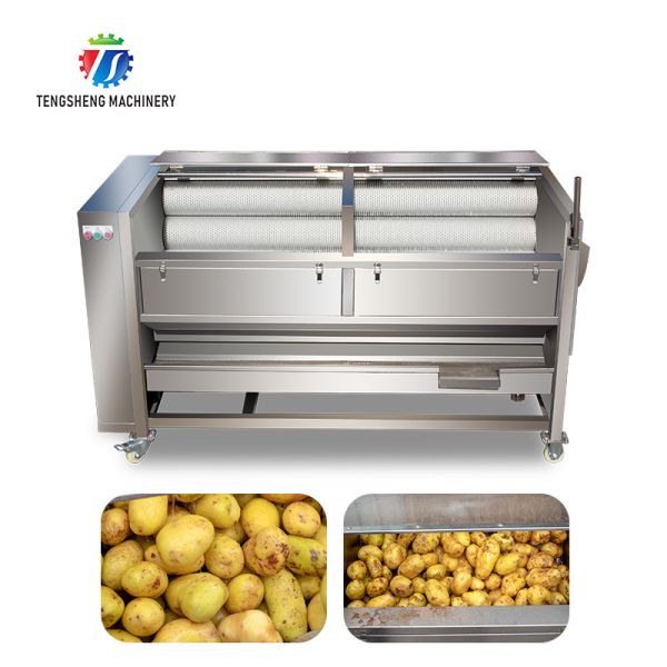 Щетка поставки изготовителей чистки сладкого картофеля 1500KG/H и слезая машины слезая очищая машину
