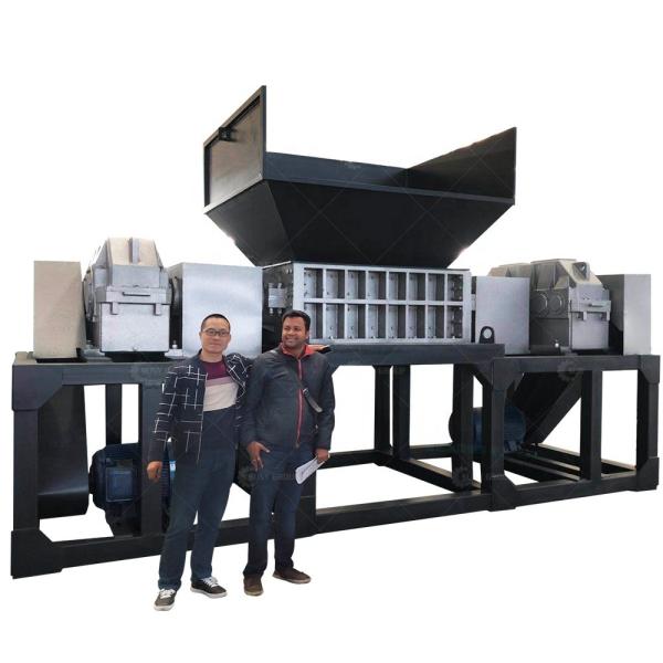 15KW Potência de fundição de alumínio e triturador de blocos de triturador / máquina trituradora de eixo duplo