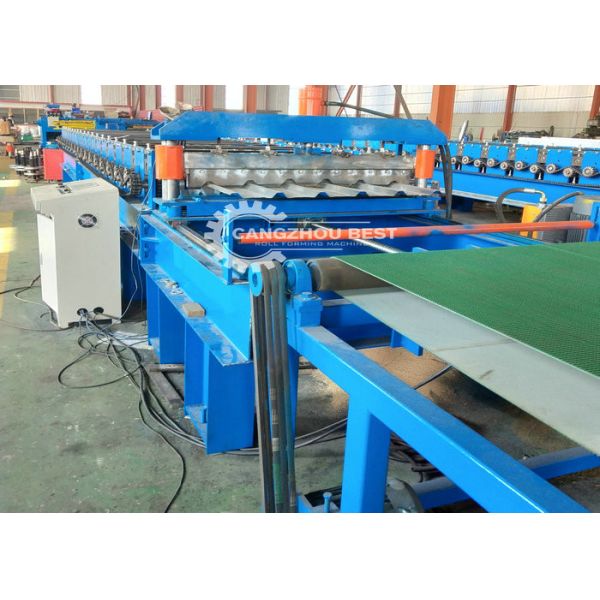 Trapezoidal Metal Roofing Sheet Roll Forming Machine ,  Iron Sheet Making Machine