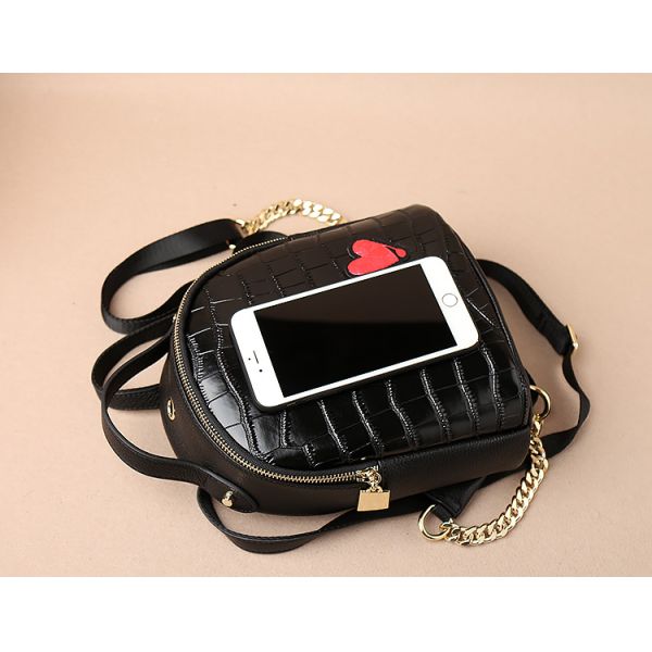 Crocodile Grain Mini PU Backpack Lovely Personality And Small Backpack