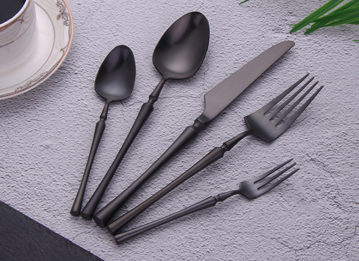NC021 Stainless Steel Hotel Cutlery/Kitchen Household/Dinnerware Matte Black