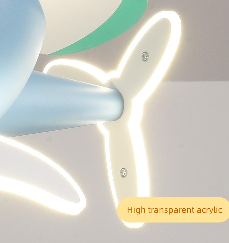 Детей предохранения от глаза самолета девушки мальчика мультфильма потолочное освещение спальни детей света вентилятора творческих