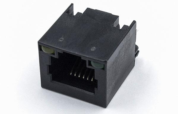 Conector del soporte del PWB Rj11 con del LED del oído de la etiqueta el grado 6p6c 180 TM52T511SX111 abajo