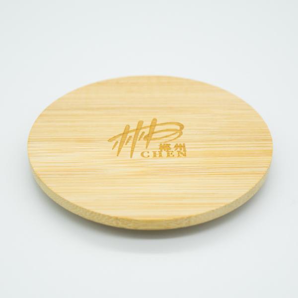 unicolor Coffee Bamboo Cup Cover Replacement Lid 12mm Thickness customized