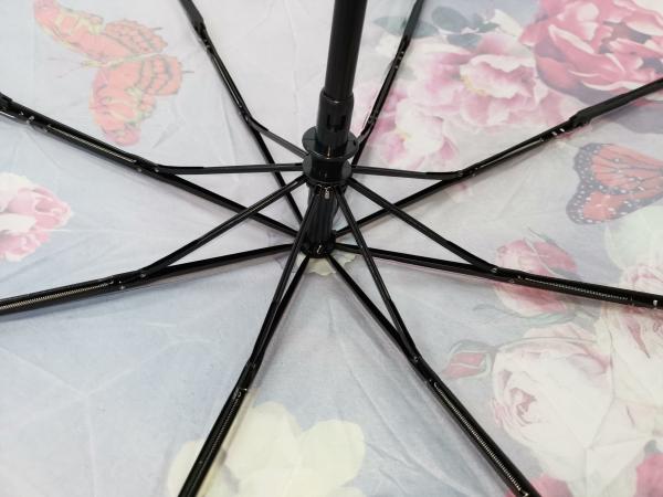 Convenient Auto Open Close Umbrella , Folding Golf Umbrella With Flower Design