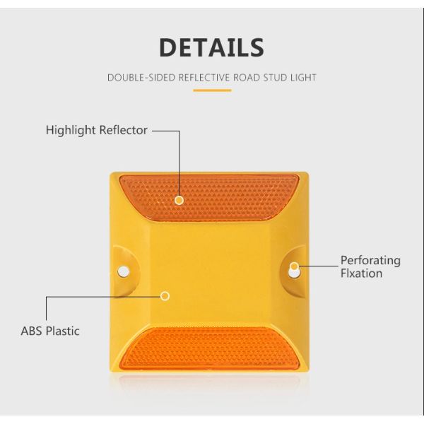 Высокая видимость безопасности дорожного движения Пластиковые квадратные рефлекторы Дорожные столбы с светодиодным цветом зеленый