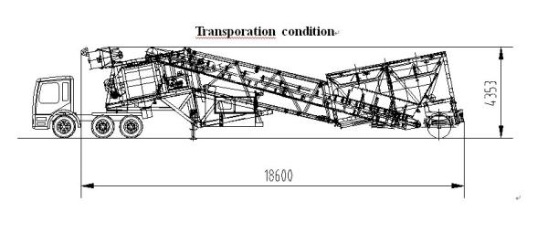 YHZS75 Mobile Concrete Mixing Plant , Mobile Batching Plant 75m3/H Productivity