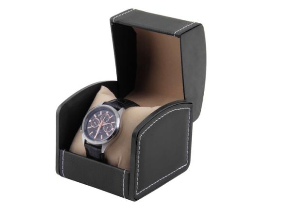 Leather Plastic Watch Box Case Red / Brown For Bracelet Bangle Jewelry Gift Storage