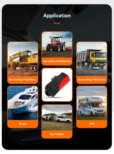 Portable Universal 5Kw 12V 24V Auto Car Air Diesel Parking Heater For Diesel Truck Boat Caravan Car