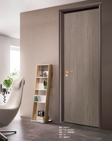 Aluminum Frame Melamine HPL Flat Panel hollow Door for house sale
