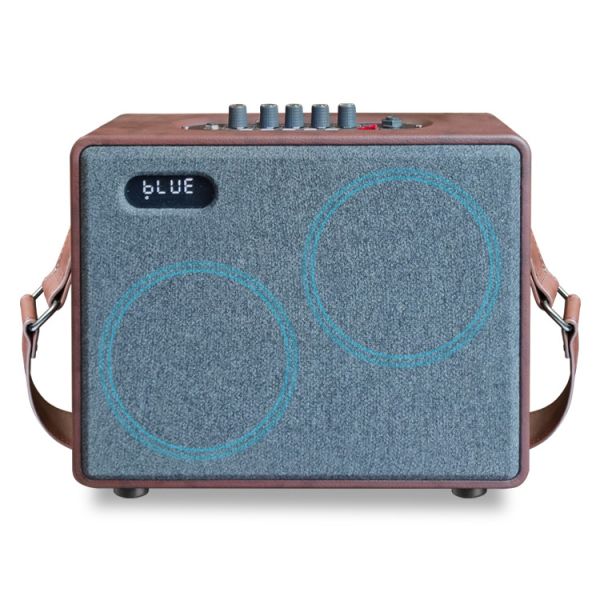 Portable Dual Outdoor Bluetooth Speakers 10m 5.25 Inch Wooden Speaker