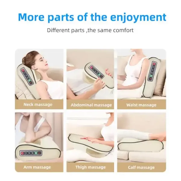 s Best Shiatsu Infrared Heat Neck Kneading Massage Cushion with 500mAh Battery Charge