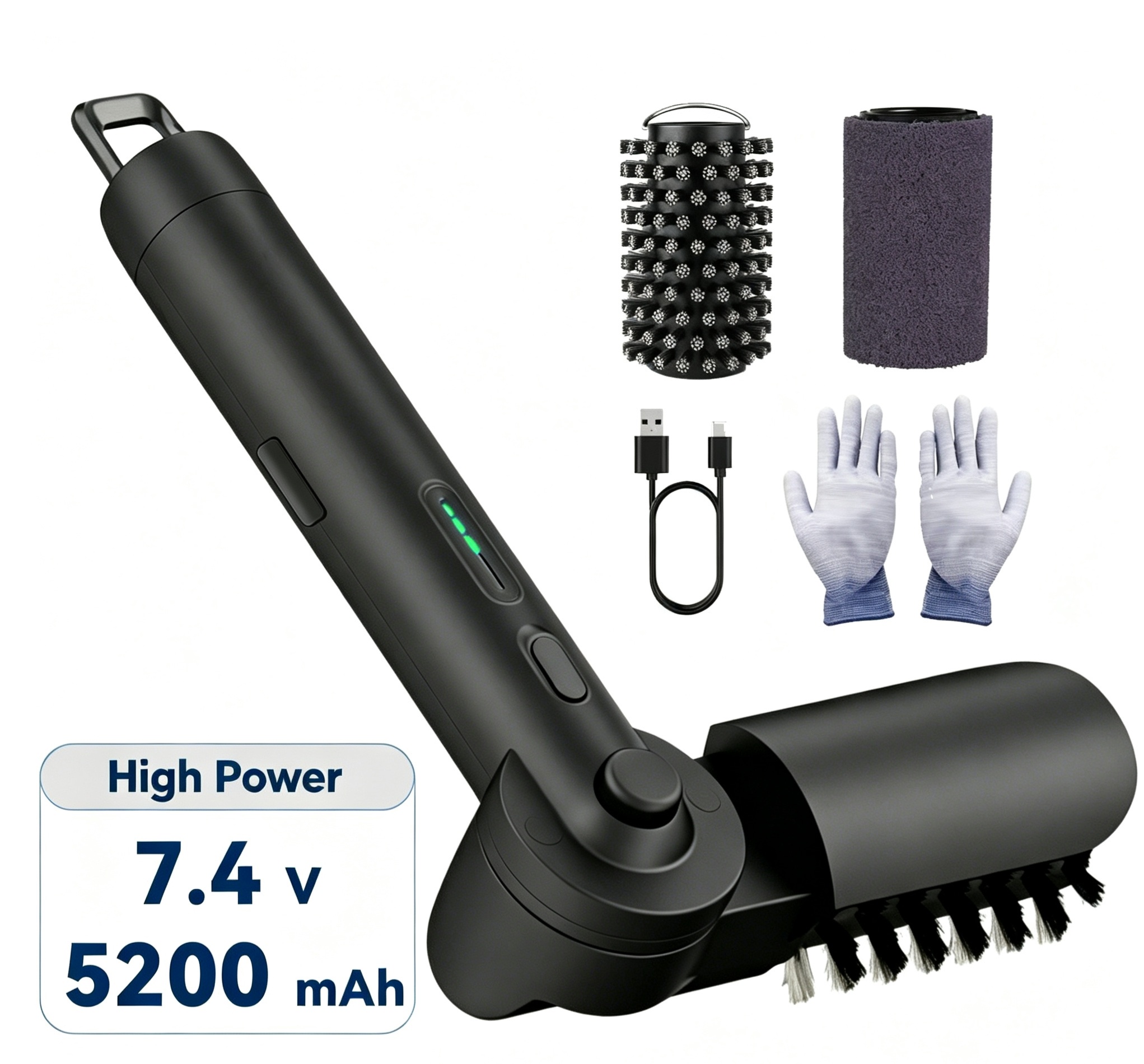 Electric BBQ Grill Cleaning Brush | Replaceable Brush Heads Barbecue Cleaning Tool
