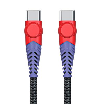 Cabo de carregamento rápido 3A de USB C de USB C 60W PD/QC, tipo C de USB a cabo trançado de nylon de C