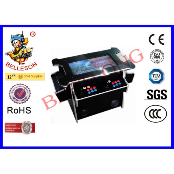 Classic Sticker Cocktail Table Arcade Machine , Black Coin Operated Game Machines