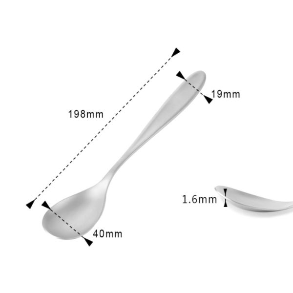 Sandblasted Titanium Camping Parts Flatware Spoon Fork Titanium Cutlery Set