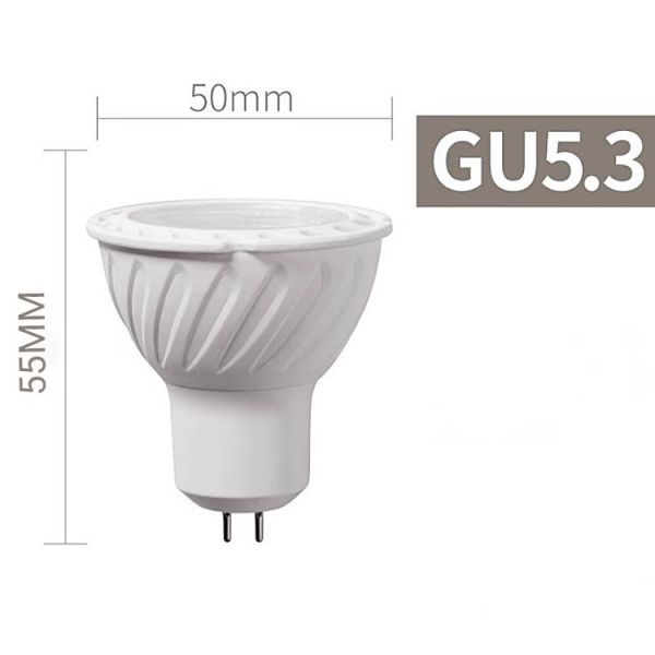 IP20 Rated Dimmable Plastic-Coated Aluminum GU10GU5.3 LED Spotlight for Home Office