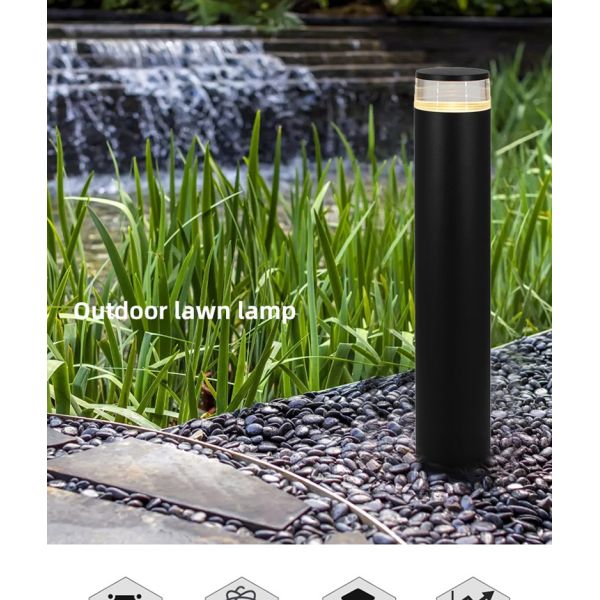 En las luces de tierra el 100x100x600MM de acrílico de aluminio del césped del LED césped de la pared del piso de 7 vatios