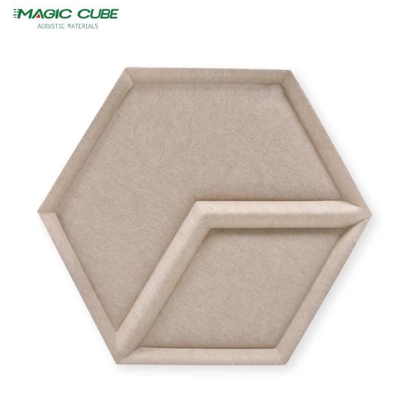 Panel acústico hexagonal 3D de fibra de poliéster con absorción de sonido ecológico