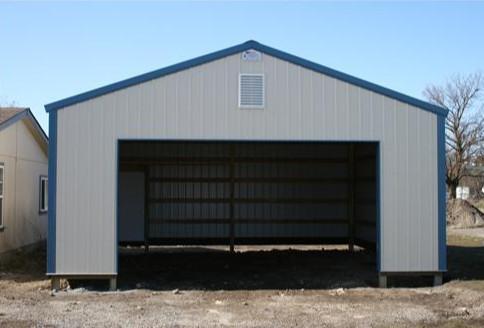 Fire Proof Prefab Steel Garage For 3 Car Welded H Section Grade 10.9 Intensive Bolt