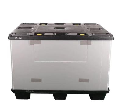 Containers de palettes en plastique pliables 300 kg Capacité boîte de roulement pliable sur mesure