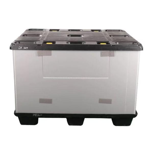 Foldable Plastic Pallet Containers 300kg Capacity Foldable Turnover Box Customized