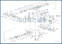 707-99-78690 7079978690 máquina escavadora KOMATSU de Kit For PC750-6 do serviço do cilindro do braço