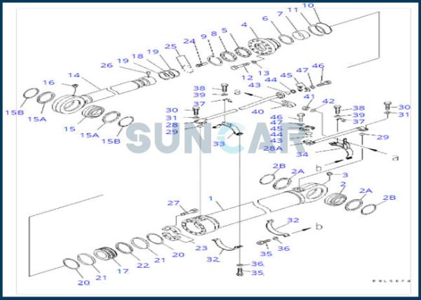 707-99-78690 7079978690 excavatrice KOMATSU de Kit For PC750-6 de service de cylindre de bras