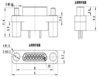 J30JB-25TJL-Q9 25Pin Straight Glass Sealed Micro Rectangular Aerospace Plug