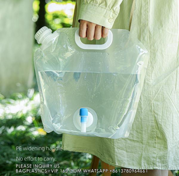 Custom Drink Liquid Spout Pouch Bag Packaging Plastic Fruit Water Juice Pouch 5L Stand Up Pouch With Tap Spout
