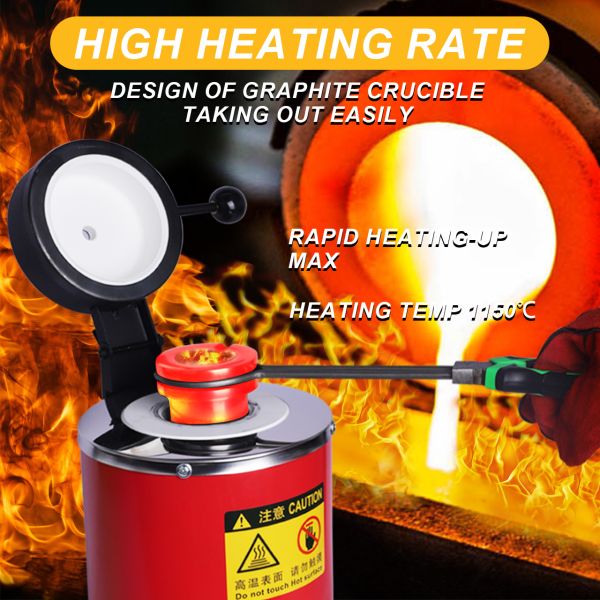 Tooltos Digital Automatic Gold Melting Furnace Jewelry Machine