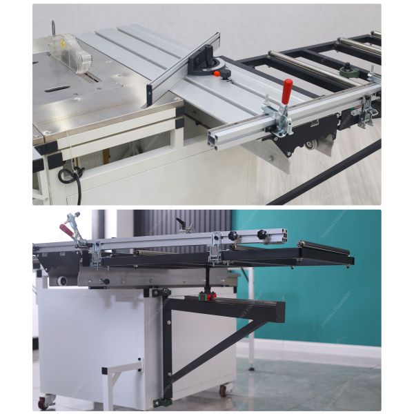 Precision Automatic Sliding Mitre Saw for Plywood Panels in Manufacturing Plants