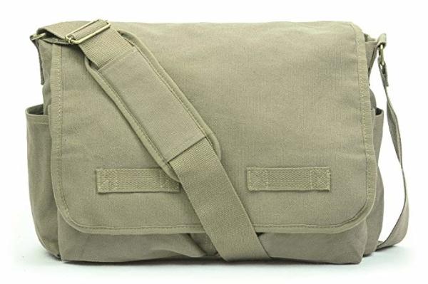 Outdoor Military Tactical Sling Bag , Vintage Military Canvas Bag Spacious Capacity