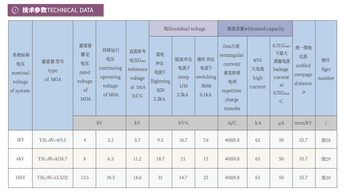 3-10kV Motor Type Gapless Composite Housing Surge Arrester