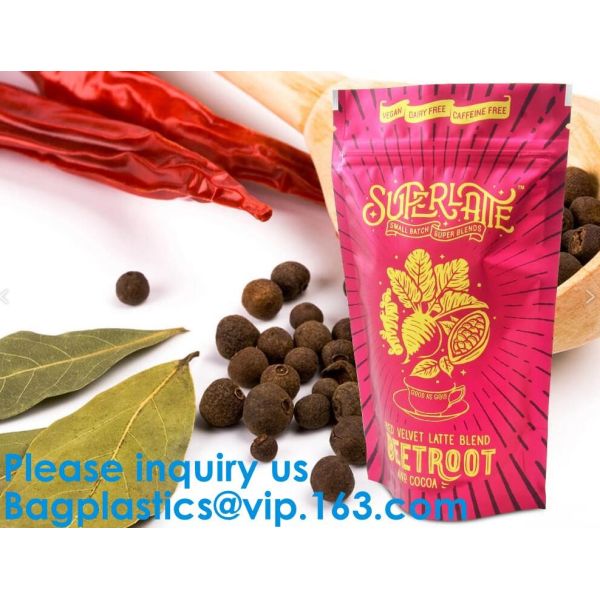 Foil Zip Lock Stand Up Food Pouches Bags With Notch For Food Storage,Hologram Foil Stand Up Zipper Pouch Bag