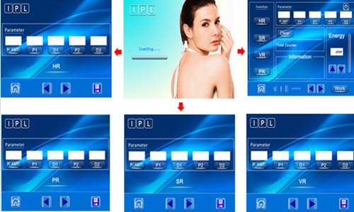 Multifunctional portable ipl laser hair removal machine with 3 handles HR SR VR
