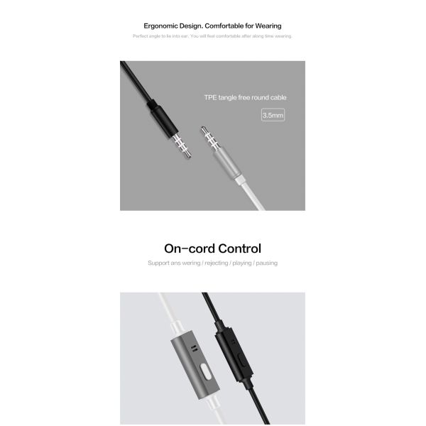 MP3 MP4 In Ear Wired Earphones 108dB Surrounding Sound RoHS Approved