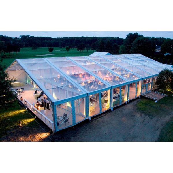 Heavy Duty Wedding Event Tents , Large Canopy Tent White Lining And Curtain