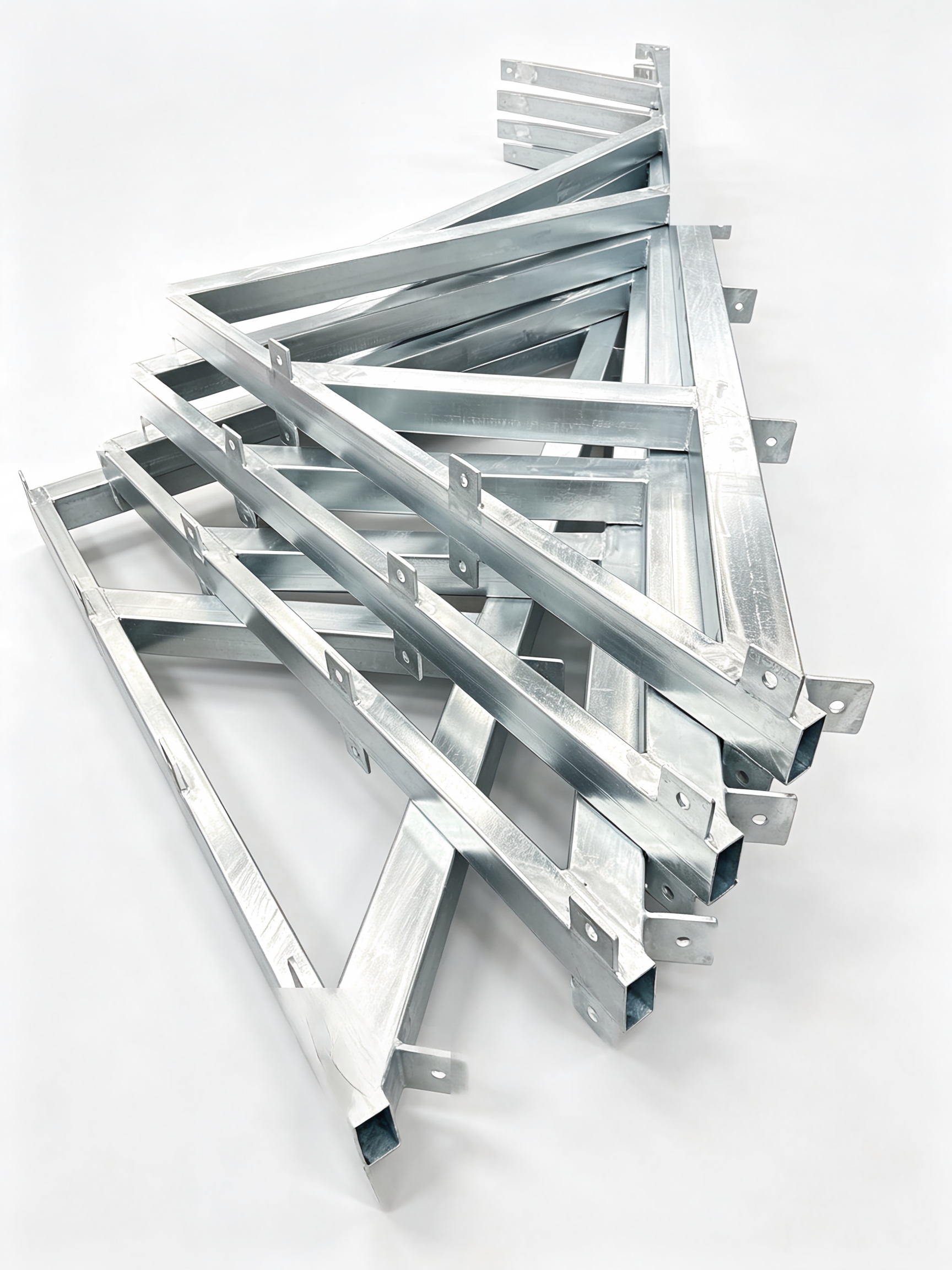Agricultural Prefabricated Workshop Buildings Customized Galvanized Triangle Steel Brace