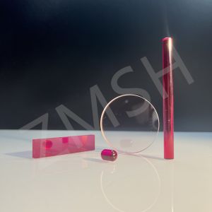 Cr Al₂O₃ Ruby Rod Sapphire Laser Single Crystal Optical Rod Customized Size