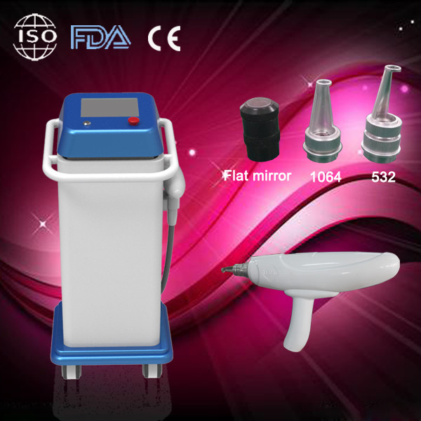 Hot beauty equipment! 3 probes powerful professional tattoo removal laser machine